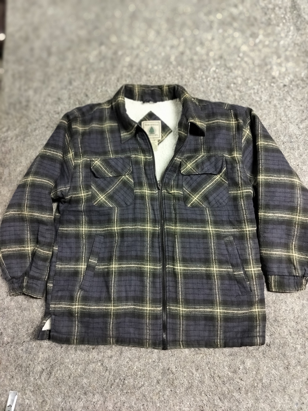 Northwest Territory Mens Sherpa Lined Shirt Jacket  Workwear Size Med Blue EUC